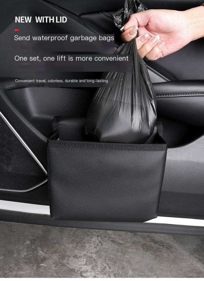 Portable car trash can