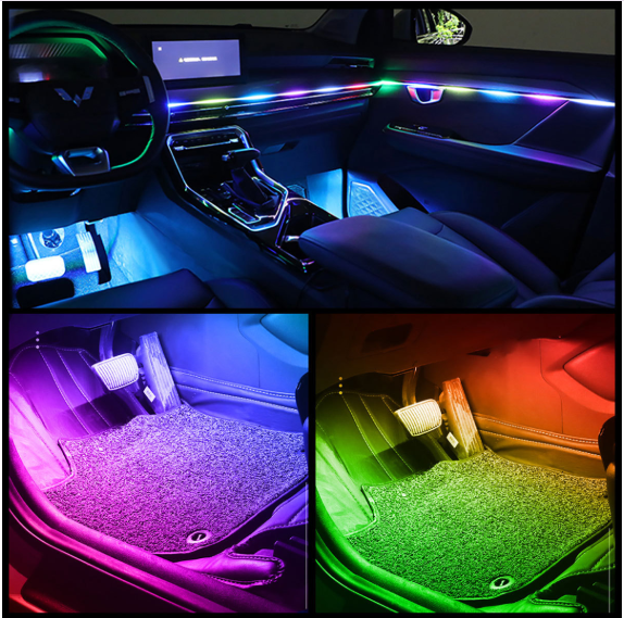 USB Car Ambient Music Light