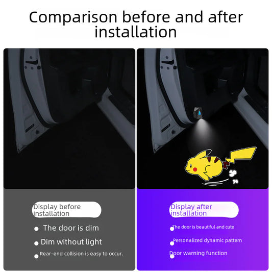 Car Door Dynamic Welcome Light with Projection Effect