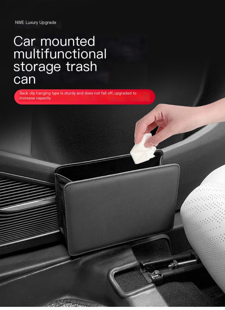 Portable car trash can